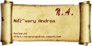 Névery Andrea névjegykártya