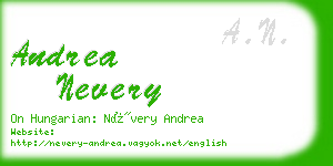 andrea nevery business card